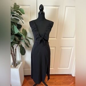 Abercrombie black midi Dress size small